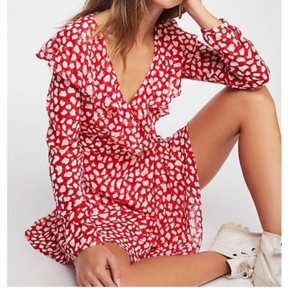 Free People Dresses & Skirts - Free People Red Frenchie Dress